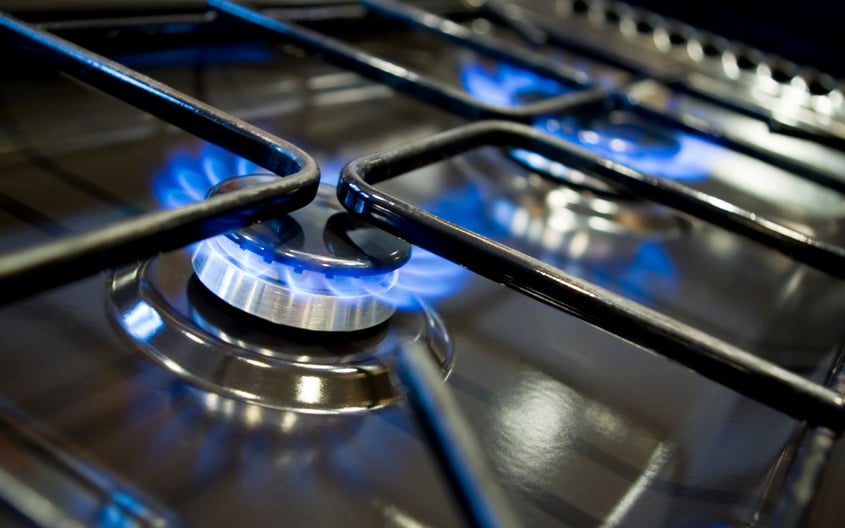 Kitchen gas cooker hob